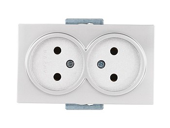 Розетка 2-ая (скрытая, б/з, керамика, без рамки) белая, DARIA, MUTLUSAN