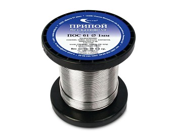 Припой ПОС 61 проволока, катушка ф1мм (50г)