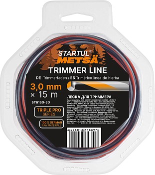 Леска ф 3.0 мм х 15 м витой круг сеч. TRIPLE PRO STARTUL METSA