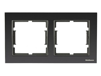 Рамка 2-ая горизонтальная хром дымчатый ELITRA, MUTLUSAN