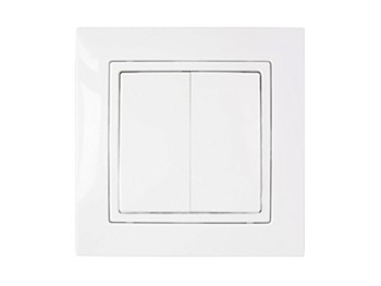 Выключатель 2 клав. (cкрытый, 10А) белый, Уют, Bylectrica