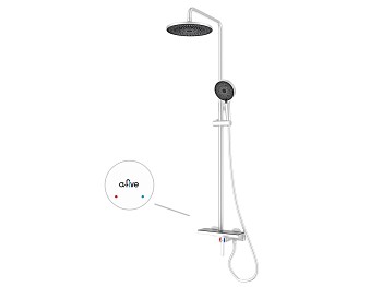 Душевая система (Lt) D35, серия Lotus белый, a-five