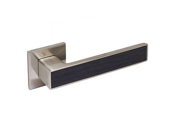 Ручка дверная АЛЛЮР АРТ "ЛАНА" SN мат.никель/темно-серое дерево (868TSD) ЗАЩИТ.ПЛЕНКА