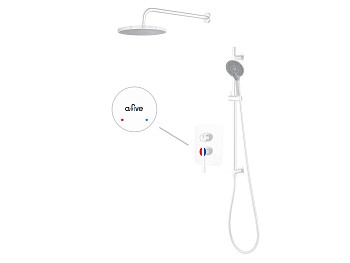 Душевая система (Lt) D35, серия Lotus белый, a-five