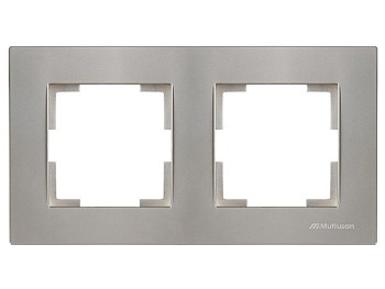 Рамка 2-ая горизонтальная титан, RITA, MUTLUSAN