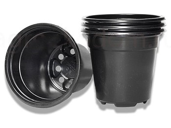 Горшок для рассады круглый, 90х90х68 мм, черный, PERFECTO LINEA