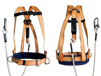 Удерживающая привязь УП-2Д+Строп В (канат)+а (амортизатор) (р-р L)