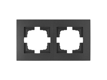 Рамка 2-местная графит, Стиль новый, Bylectrica
