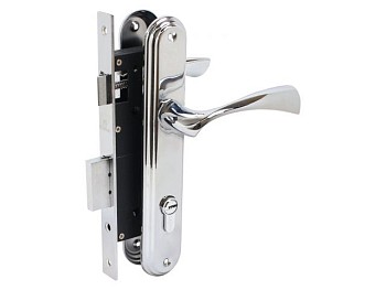 Замок врезной с/руч  БУЛАТ ЗВ4-1.03.04 НОМОС хром  5 перф.кл.