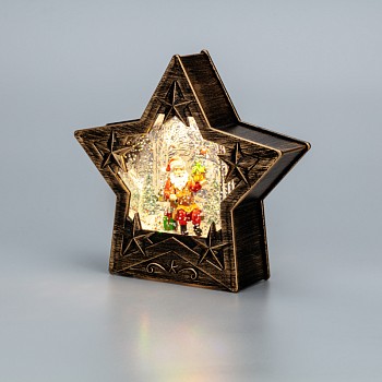 Светильник декоративный "Звезда" с эффектом снегопада и подсветкой, теплый белый NEON-NIGHT