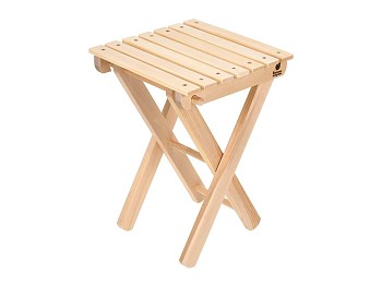 Табурет складной, шлифованный, 54х30х30см, липа, "Банные штучки"