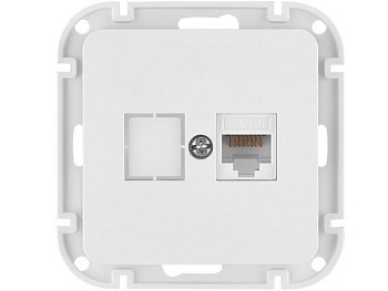 Розетка 1-ая компьютерная (скрытая) белая, Astrum, BYLECTRICA