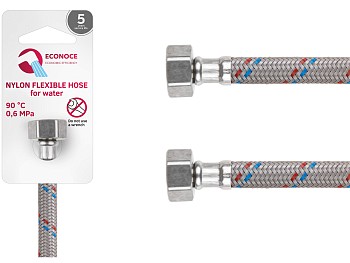 Подводка гибкая, Nylon, гайка 1/2" - гайка 1/2" 80 см ECONOCE