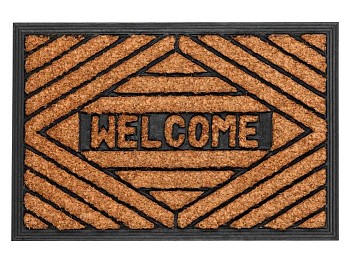 Коврик придверный кокосовый 40х60 см, "WELCOME-1", PERFECTO LINEA