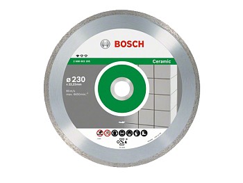 Алмазный круг 230х22,23 мм по керамике сплошн. Standard for Ceramic BOSCH