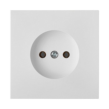 Розетка 1-ая (скрытая, б/з) белая, Carre, BYLECTRICA
