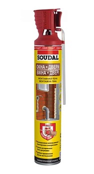 Пена монтажная "Soudal" ОКНА ДВЕРИ с аппликатором Genius Gun 750 мл