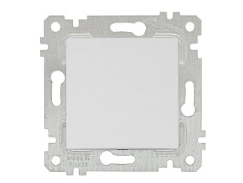 Выключатель 1-клав. двухполюсный (скрытый, без рамки, винт. зажим) белый, RITA, MUTLUSAN