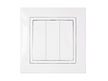 Выключатель 3 клав. (cкрытый, 10А) белый, Уют, BYLECTRICA