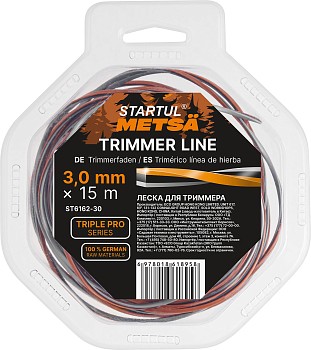 Леска ф 3.0 мм х 15 м витой квадрат сеч. TRIPLE PRO STARTUL METSA