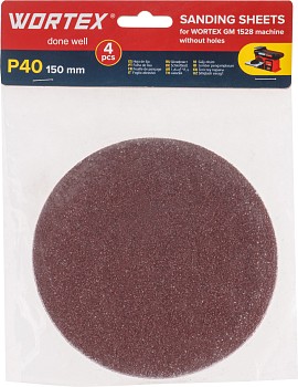 Шлифлист 150мм P40 без отв. 4 шт. для станка WORTEX GM 1528