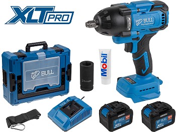 Аккум. ударный гайковерт BULL SC 1807 Xcase, XLTpro, БЕСЩЕТ., 18 В, 750 Н*м, 1/2", 2х6 А*ч, з/у 6 А