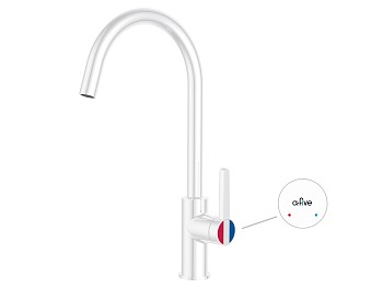 Смеситель для кухни (Lt) D35, серия Lotus белый, a-five