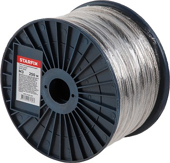 Трос М3 нерж.сталь(А2), DIN 3055 (бухта 250м) STARFIX