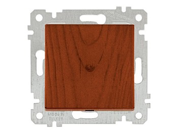 Выключатель 1-клав. двухполюсный (скрытый, без рамки, винт. зажим) вишня, RITA, MUTLUSAN