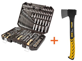 Набор головок и ключей 219пр. 1/4",3/8",1/2" PRO STARTUL DAKAR (PRO-219DK) АКЦИЯ + топор ST2030-10