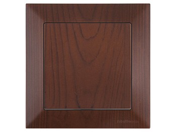 Выключатель 1-клав. (скрытый, пруж. зажим) орех, DARIA, MUTLUSAN