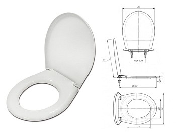 Сиденье для унитаза Универсал белое, ИнкоЭр