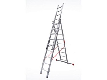 Лестница алюм. 3-х секц. 236/562/250 см 3х9 ступ. 15,9 кг  NV3230 Новая Высота