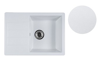 Мойка кухонная из искусственного камня MISTA белый 615х440 мм, AV Engineering