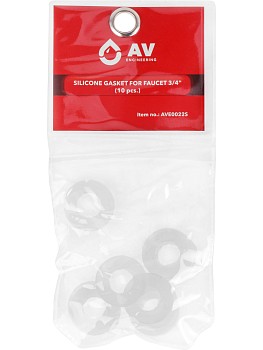 Прокладка силиконовая для смесителя 3/4", (10 шт. инд. упак.), AV Engineering