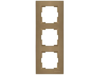Рамка 3-ая вертикальная золотая, RITA, MUTLUSAN