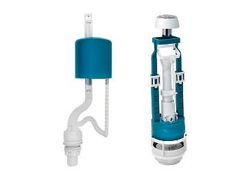 Арматура с переходной опорой хром кнопка, ниж.подводка, ИнкоЭр