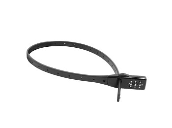 Замок навесной ВС 455 НС (11*530) ЧЕРНЫЙ кодовый с нерж. тросом БУЛАТ