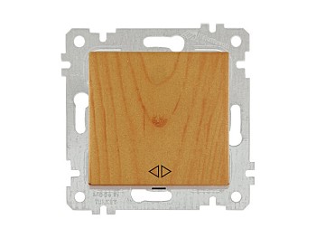 Выключатель промежуточный многопозиционный (скрытый, без рамки, пруж. зажим) дуб, RITA, MUTLUSAN