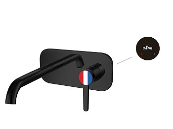 Смеситель для ванны (Lt) D35, серия Lotus черный, a-five