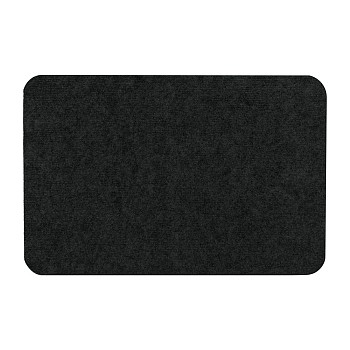 Коврик влаговпитывающий, ребристый  "Slim", без борта, подложка tpr, 40*60 см "VORTEX", черный