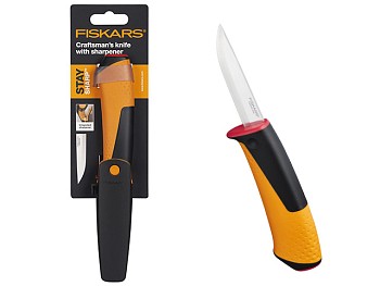 Нож ремесленный с точилкой FISKARS