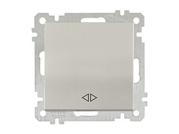 Выключатель промежуточный многопозиционный (скрытый, без рамки, пруж. зажим) титан, DARIA, MUTLUSAN
