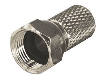 F-разъем для SAT, (с резиновым уплотнителем), цинк, L=20 мм (упак. 10 шт.) PROconnect