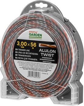 Леска ф 3.0 мм х 56 м витой квадрат сеч. ALULON TWIST STARTUL GARDEN