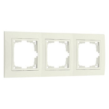 Рамка 3-местная бежевая, Уют, BYLECTRICA