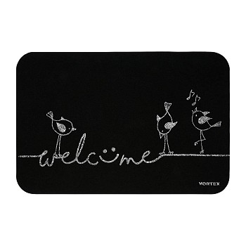 Коврик придверный "Welcome",  птицы 40*60см, VORTEX