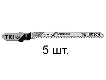 Пилка лобз. по дереву/ламинату T101AOF (5 шт.) BOSCH