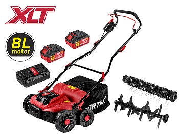 Аккум. аэратор-скарификатор WORTEX CAE 3736 ALL1 XLT SET БЕСЩЁТ.ДВИГ., 18В+18В, шир. 37 см