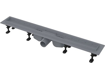 Водоотводящий желоб с порогами для перфорированной решетки или решетки под кладку плитки, Alcaplast